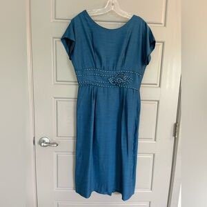 Vintage 1950’s Blue Cocktail Dress - Handmade Color